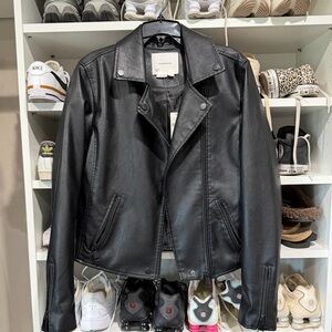 Anthropology, faux leather Moto jacket NWT size S